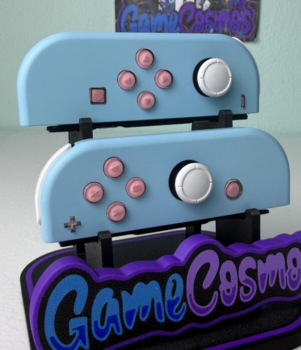 Sky Blue W/ Jelly Buttons - Pink accents - Custom Joycons for the Nintend Switch - Image 3