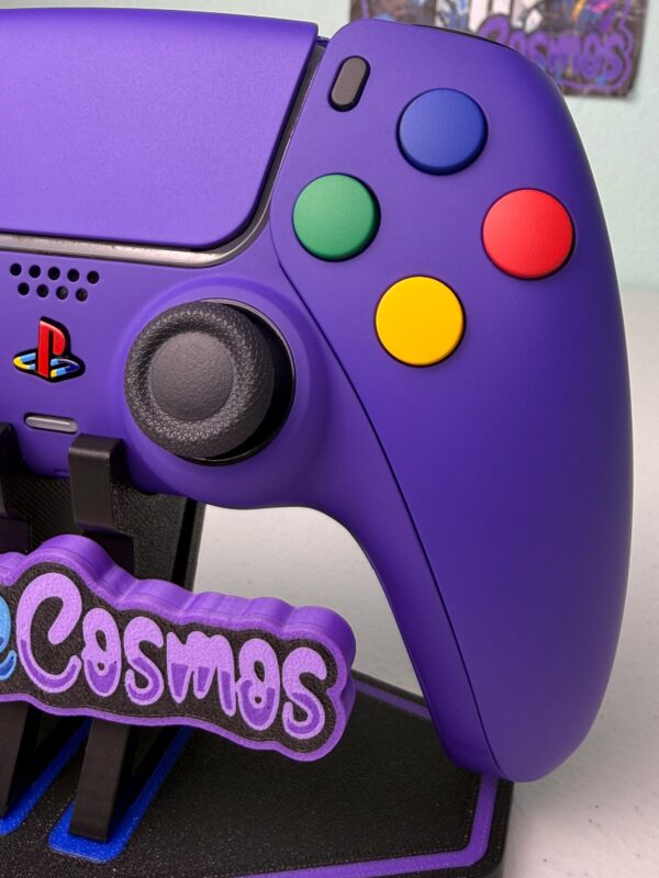 Soft Touch Deep Purple - Colored ABXY - Custom Wireless Controller for PS5 Or PC - Image 4