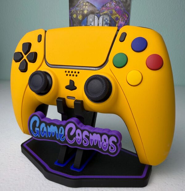 Soft Touch Caution Yellow - Colored ABXY - Custom Wireless Controller for PS5 Or PC - Image 2