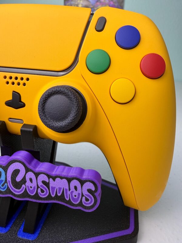 Soft Touch Caution Yellow - Colored ABXY - Custom Wireless Controller for PS5 Or PC - Image 3