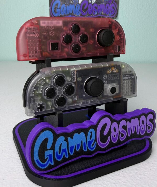 Clear Pink & Clear - Black Accents - Custom Joycons for the Nintend Switch - Image 3