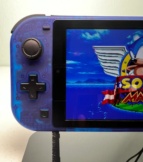 Transparent Blue - Black Accents + Colorful ABXY - Custom Switch Lite - Image 4