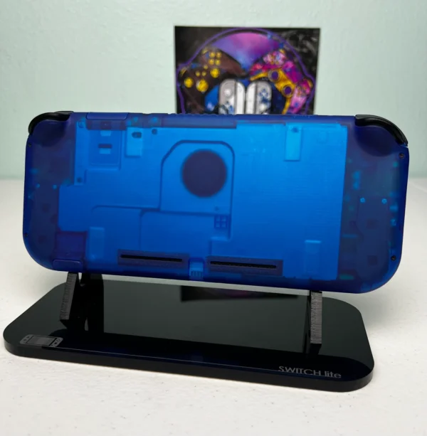 Transparent Blue - Black Accents + Colorful ABXY - Custom Switch Lite - Image 6