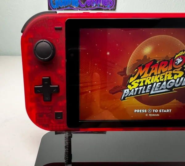 Clear Red - Black Accents + Colorful ABXY - Custom Switch Lite - Image 3