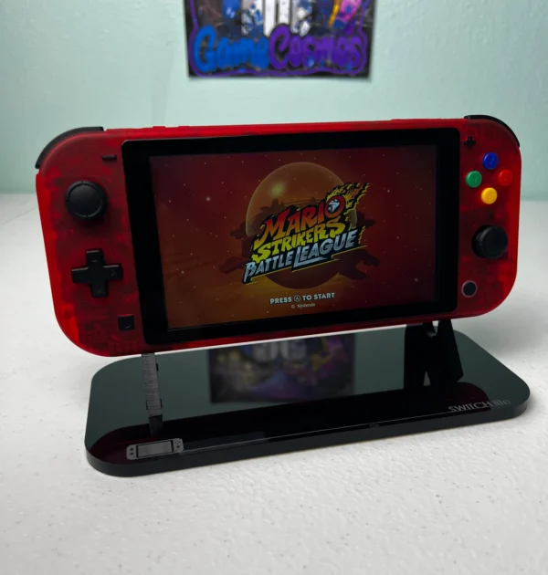 Clear Red - Black Accents + Colorful ABXY - Custom Switch Lite - Image 2