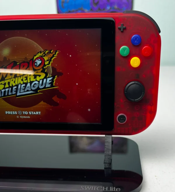 Clear Red - Black Accents + Colorful ABXY - Custom Switch Lite - Image 4