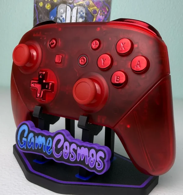 Transparent Red - Chrome Red - Wireless Pro Controller for The Switch Or PC - Image 3