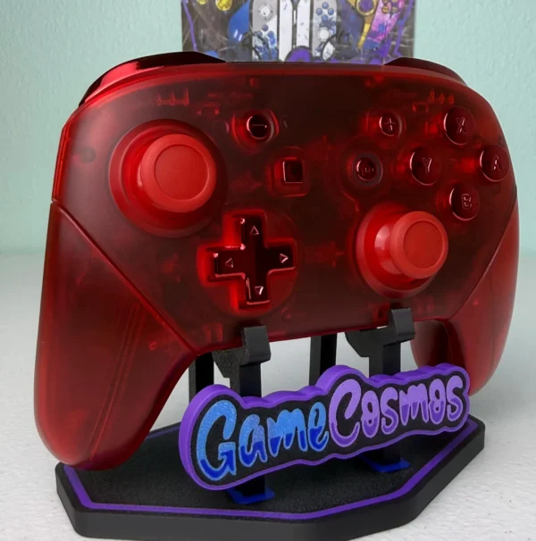 Transparent Red - Chrome Red - Wireless Pro Controller for The Switch Or PC - Image 2