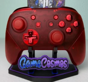 Transparent Red - Chrome Red - Wireless Pro Controller for The Switch Or PC