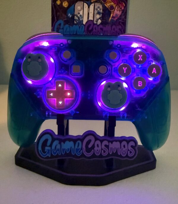 Cute Frogs - Emerald Clear - RGB LED - Wireless Pro Controller for The Switch Or PC - Image 2