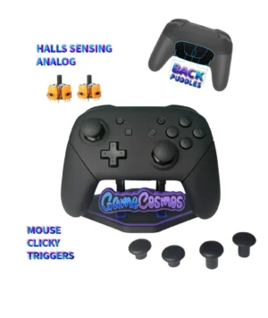 No Drift Halls - Back Paddles - Black Custom Pro Controller for Nintendo Switch
