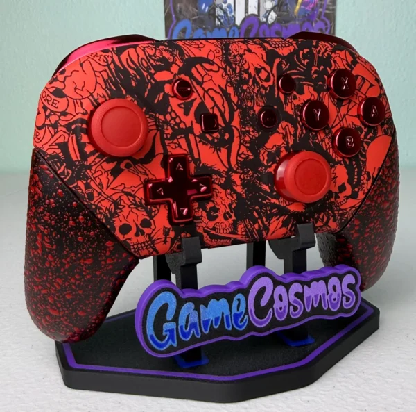 Red Undead - Chrome Red Accents - Wireless Pro Controller for The Switch Or PC - Image 3