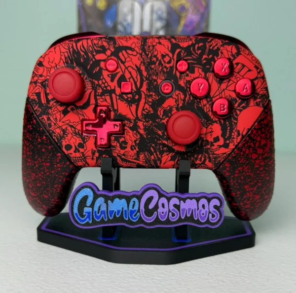 Red Undead - Chrome Red Accents - Wireless Pro Controller for The Switch Or PC