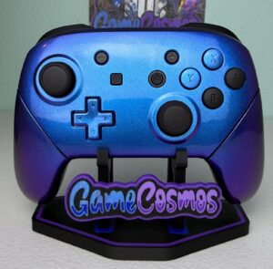 Blue Chameleon - Black Accents - Wireless Pro Controller for The Switch Or PC