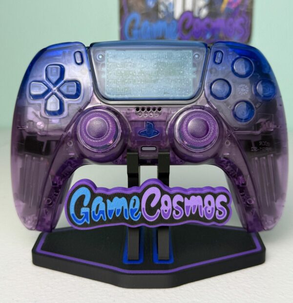 Glossy Clear Blue Purple Gradient - Custom Wireless Controller for PS5 Or PC