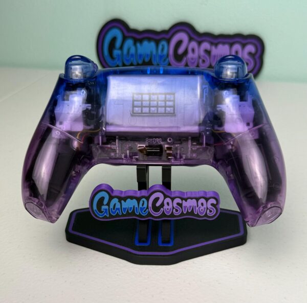 Glossy Clear Blue Purple Gradient - Custom Wireless Controller for PS5 Or PC - Image 4