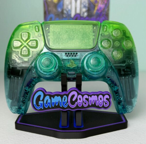 Glossy Clear Green Blue Gradient - Custom Wireless Controller for PS5 Or PC