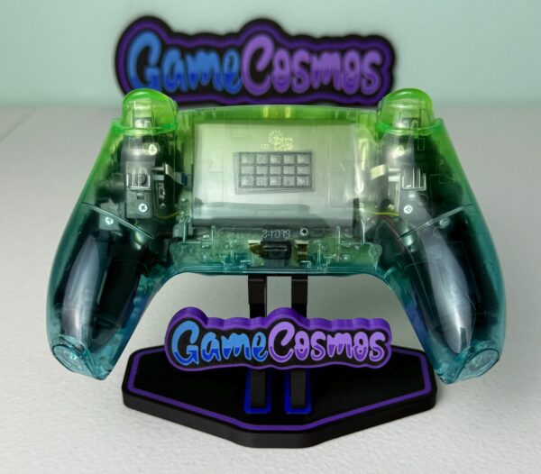 Glossy Clear Green Blue Gradient - Custom Wireless Controller for PS5 Or PC - Image 4