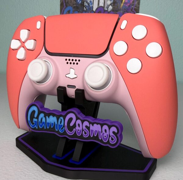 Hot Pink X Baby Pink - White Accents - Custom Wireless Controller for PS5 Or PC - Image 2