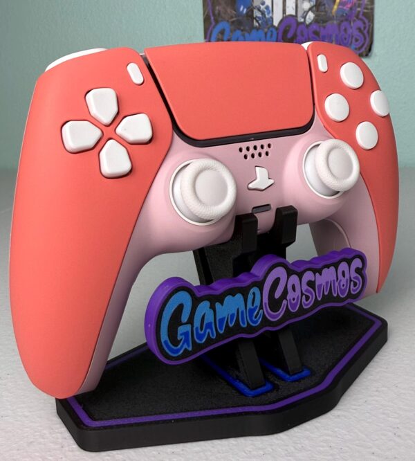 Hot Pink X Baby Pink - White Accents - Custom Wireless Controller for PS5 Or PC - Image 3