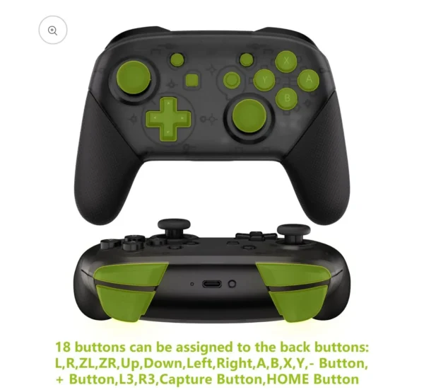 No Drift Halls - Back Paddles - Black Custom Pro Controller for Nintendo Switch - Image 7
