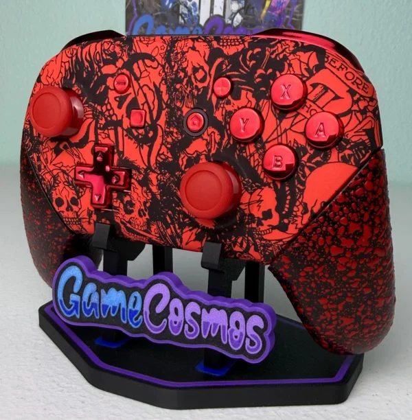 Red Undead - Chrome Red Accents - Wireless Pro Controller for The Switch Or PC - Image 2