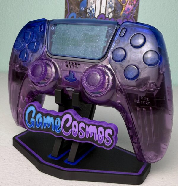 Glossy Clear Blue Purple Gradient - Custom Wireless Controller for PS5 Or PC - Image 2