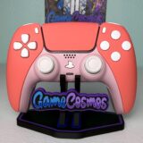 Hot Pink X Baby Pink - White Accents - Custom Wireless Controller for PS5 Or PC