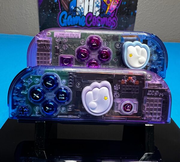 Gradient Glossy TwoTone - Blue Purple Chrome - Custom Joycons for Nintend Switch - Image 2