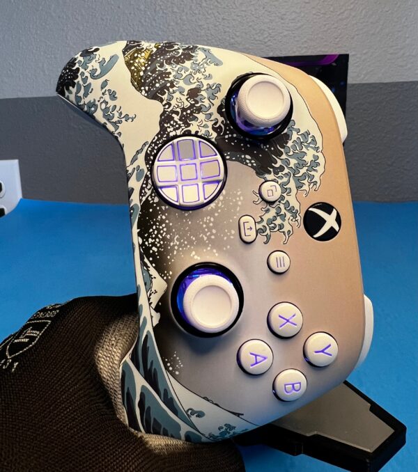 Great Wave Kanagawa - RGB LED - Custom Wireless Controller for Xbox Or PC - Image 4