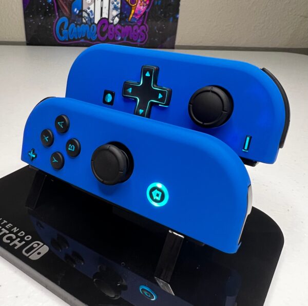 Deep Blue Soft Touch Pastel - RGB LED - Custom Joycons for the Nintendo Switch - Image 2