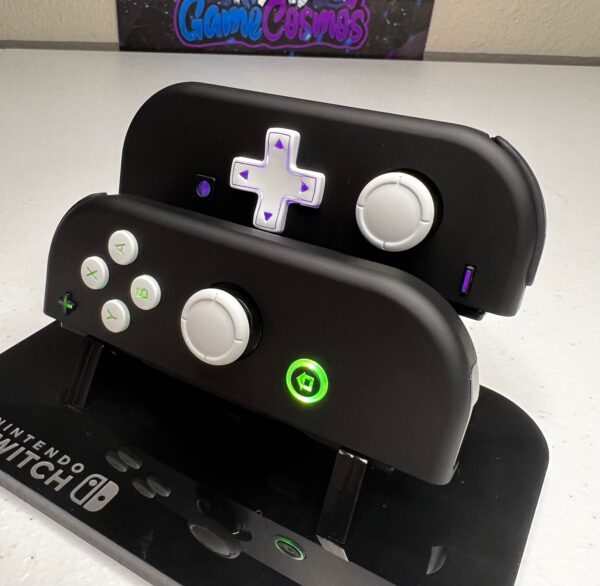 Soft Touch Black & White - RGB LED - Custom Joycons for the Nintend Switch - Image 3