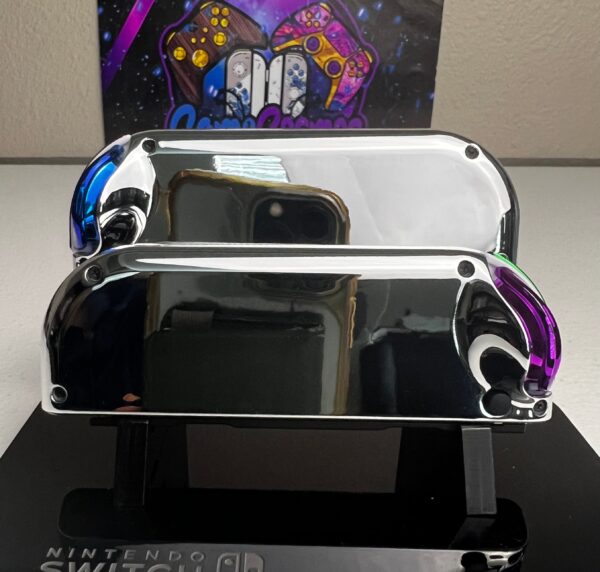 Silver Chrome - Colorful Shiny Buttons - Custom Joycons for the Nintend Switch - Image 5