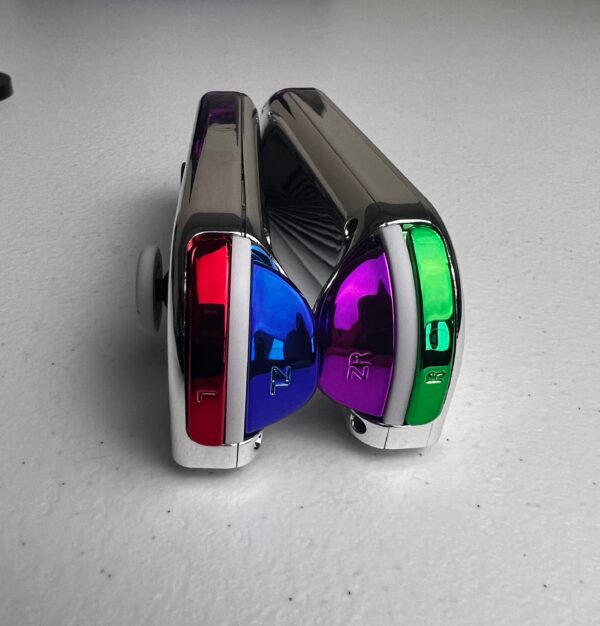 Silver Chrome - Colorful Shiny Buttons - Custom Joycons for the Nintend Switch - Image 4