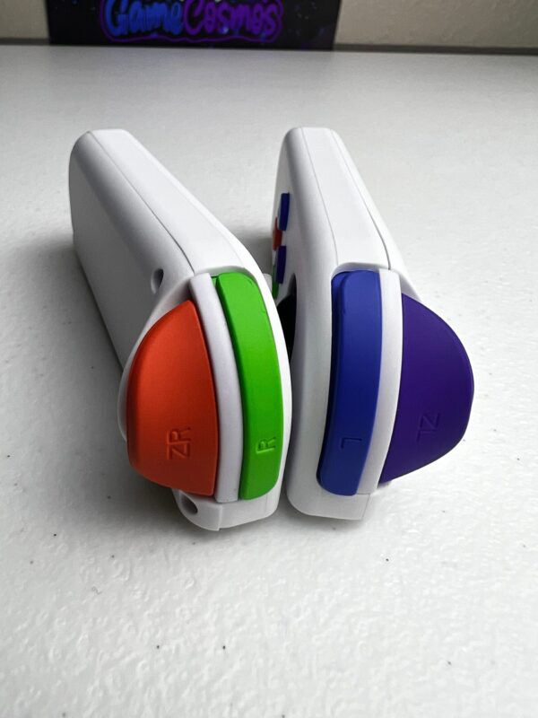 Soft Touch Pure White - Colorful Buttons - Custom Joycons for the Nintend Switch - Image 2