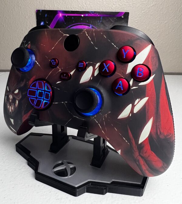 Glow In The Dark Scary - RGB LED - Scarlet Red - Wireless Controller For Xbox or PC - Image 2