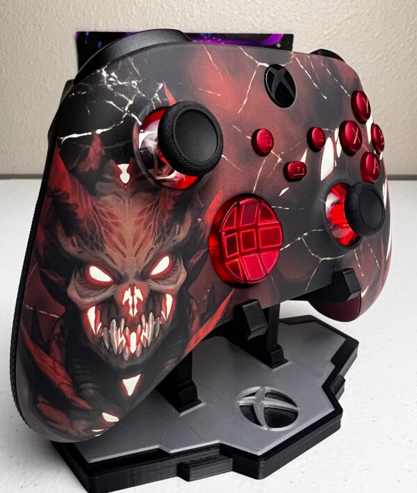 Glow In The Dark Scary - RGB LED - Scarlet Red - Wireless Controller For Xbox or PC - Image 3