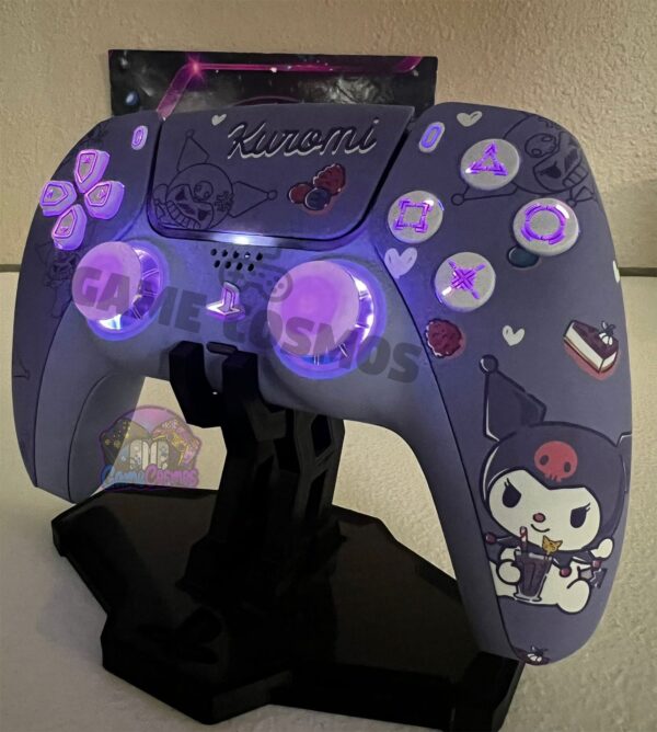 Sanrio Kuromi - RGB LED - Soft Touch Violet - Custom Controller For PS5 Or PC - Image 4
