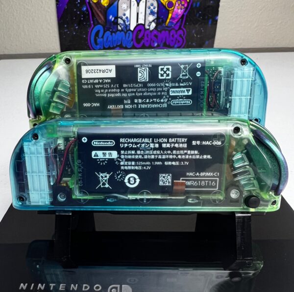 Two-Tone Glossy Gradient - Green & Blue - Custom Joycons for the Nintend Switch - Image 5