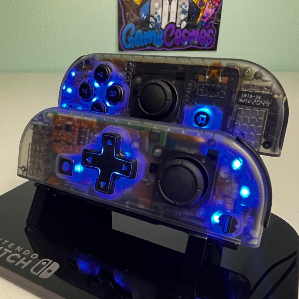 Transparent Black - RGB LED - Custom Joycons for the Nintend Switch - Image 3