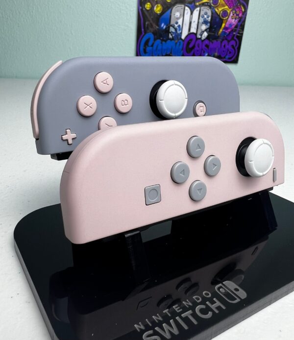 New Hope Gray & Sakura Pink - Soft Touch - Custom Joycons for the Nintend Switch - Image 3