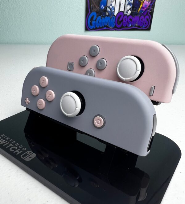 New Hope Gray & Sakura Pink - Soft Touch - Custom Joycons for the Nintend Switch - Image 2