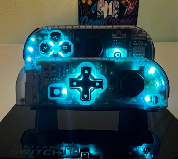 Transparent Black - RGB LED - Custom Joycons for the Nintend Switch - Image 2