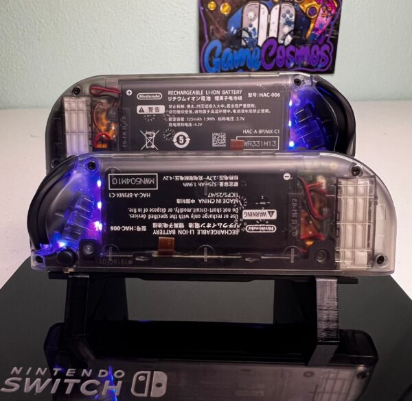 Transparent Black - RGB LED - Custom Joycons for the Nintend Switch - Image 6