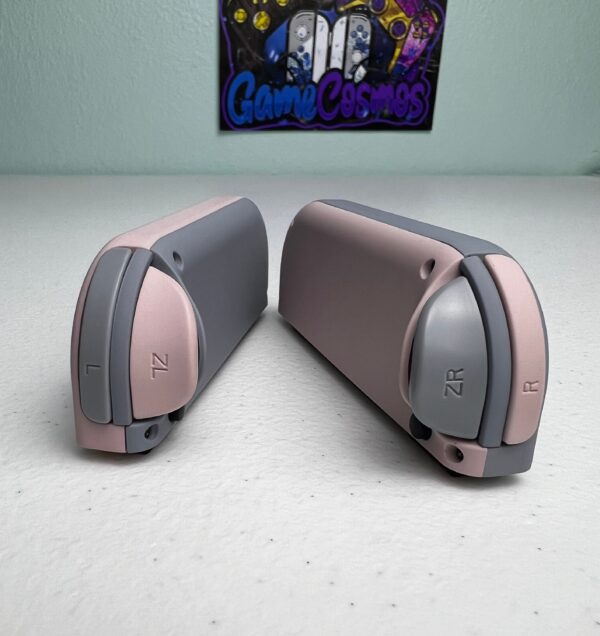 New Hope Gray & Sakura Pink - Soft Touch - Custom Joycons for the Nintend Switch - Image 4