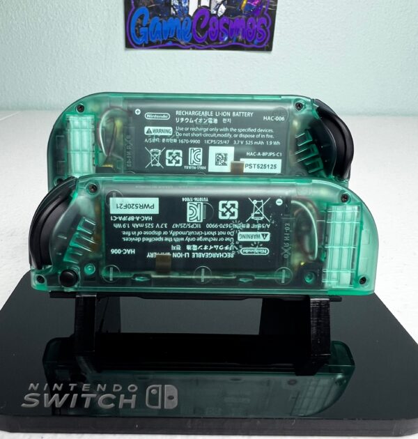 Clear Emerald - Black Accents - Custom Joycons for the Nintend Switch - Image 5