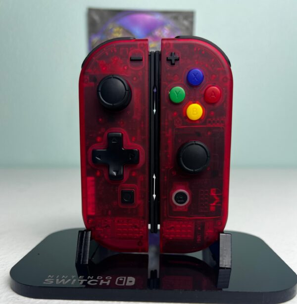 Transparent Red DPAD - Colorful ABXY - Custom Joycons for the Nintend Switch - Image 4