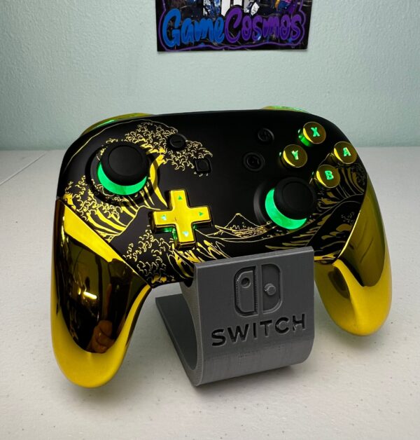 Black Wave Kanagawa - RGB LED - Wireless Pro Controller for The Switch Or PC - Image 2