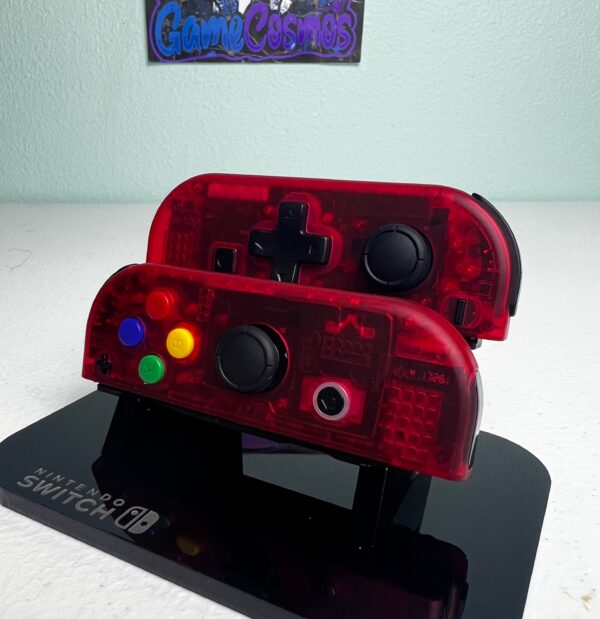 Transparent Red DPAD - Colorful ABXY - Custom Joycons for the Nintend Switch - Image 2