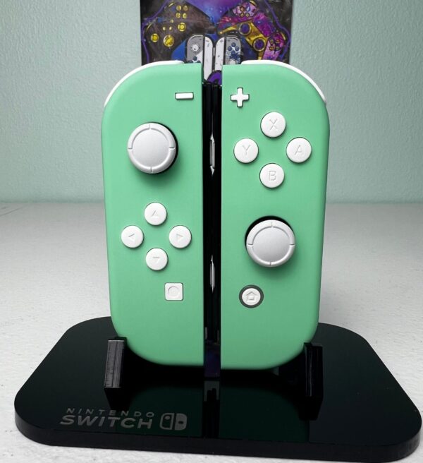 Mint Green Pastel - White Accents - Custom Joycons for the Nintend Switch - Image 2